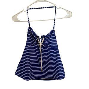 Polo by Ralph Lauren Blue and White Striped Tankini